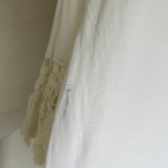 Vintage white cotton crochet bell sleeve boho top summer hippie funky fairy - Picture 6 of 11
